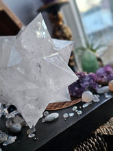 Load image into Gallery viewer, XL Clear Quartz Asteroid Stellated Merkabah Crystal Star