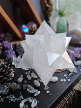 Load image into Gallery viewer, XL Clear Quartz Asteroid Stellated Merkabah Crystal Star
