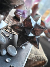 Load image into Gallery viewer, Mini Smokey Quartz Asteroid Stellated Merkabah Crystal Stars
