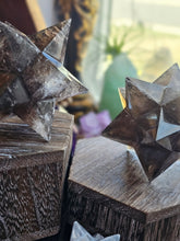 Load image into Gallery viewer, Mini Smokey Quartz Asteroid Stellated Merkabah Crystal Stars