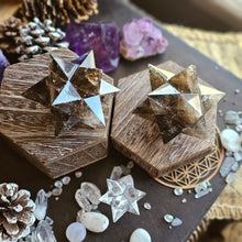 Load image into Gallery viewer, Mini Smokey Quartz Asteroid Stellated Merkabah Crystal Stars