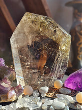 Load image into Gallery viewer, Smokey Quartz with Epidote Quartz Polished Crystal Statement Piece