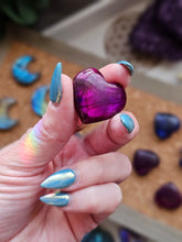 Load image into Gallery viewer, Labradorite Moon & Heart Series ~ Real Crystal Pins