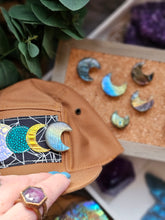 Load image into Gallery viewer, Labradorite Moon & Heart Series ~ Real Crystal Pins