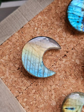Load image into Gallery viewer, Labradorite Moon & Heart Series ~ Real Crystal Pins