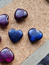 Load image into Gallery viewer, Labradorite Moon & Heart Series ~ Real Crystal Pins