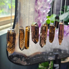 Load image into Gallery viewer, High Grade Congo African Smokey Citrine Crystal Point Necklaces