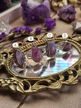 Load image into Gallery viewer, Pink Rainbow Moonstone Sterling Silver Statement Rings