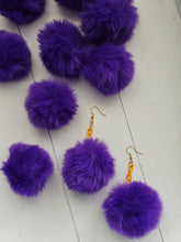 Load image into Gallery viewer, Fluffy Puff Faux Mink Fur Earrings