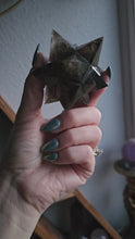 Load and play video in Gallery viewer, Mini Smokey Quartz Asteroid Stellated Merkabah Crystal Stars