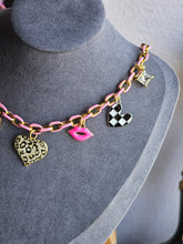 Load image into Gallery viewer, RockStar Barbie Chunky Gold Charm Necklace