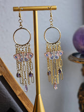 Load image into Gallery viewer, Moth & Moon Chandelier Earrings