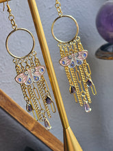 Load image into Gallery viewer, Moth & Moon Chandelier Earrings