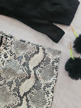 Load image into Gallery viewer, Pleather Snakeskin Skirt
