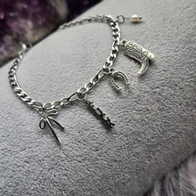 Load image into Gallery viewer, Lucky Rebel Silver Charm Bracelet