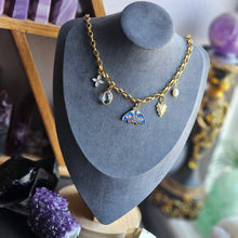 Load image into Gallery viewer, Lunar Moth Chunky Gold Charm Necklace