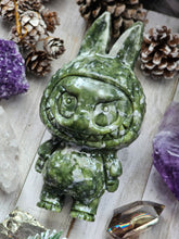 Load image into Gallery viewer, XL Serpentine Gemstone Carved Labubu