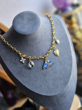 Load image into Gallery viewer, Lunar Moth Chunky Gold Charm Necklace