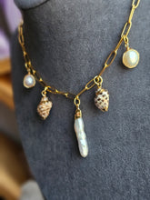 Load image into Gallery viewer, Salt & Sea Gold Charm Necklace