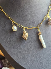 Load image into Gallery viewer, Salt & Sea Gold Charm Necklace