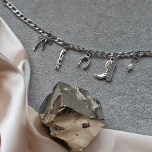 Load image into Gallery viewer, Lucky Rebel Silver Charm Bracelet