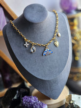 Load image into Gallery viewer, Lunar Moth Chunky Gold Charm Necklace