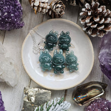 Load image into Gallery viewer, Guatemalan Jade Carved Labubu Pendant Necklace