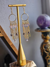 Load image into Gallery viewer, Moth & Moon Chandelier Earrings
