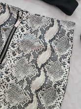 Load image into Gallery viewer, Pleather Snakeskin Skirt