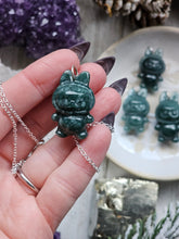 Load image into Gallery viewer, Guatemalan Jade Carved Labubu Pendant Necklace