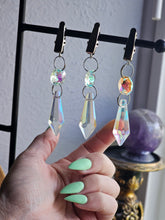 Load image into Gallery viewer, Rainbow Crystal Aura Drop Suncatcher Clips