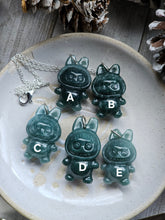Load image into Gallery viewer, Guatemalan Jade Carved Labubu Pendant Necklace