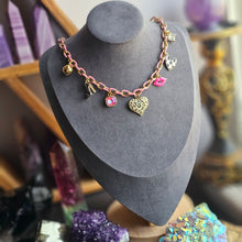 Load image into Gallery viewer, RockStar Barbie Chunky Gold Charm Necklace