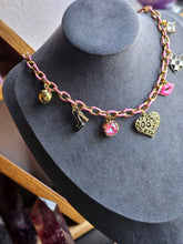 Load image into Gallery viewer, RockStar Barbie Chunky Gold Charm Necklace