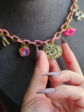 Load image into Gallery viewer, RockStar Barbie Chunky Gold Charm Necklace