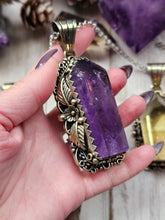 Load image into Gallery viewer, Deluxe XL Chunky Crystal Antique Silver Pendants