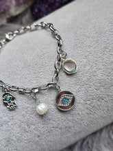 Load image into Gallery viewer, Eye Sea You Silver Chunky Charm Bracelet