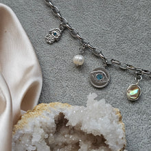 Load image into Gallery viewer, Eye Sea You Silver Chunky Charm Bracelet