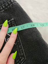 Load image into Gallery viewer, High Waisted Flame Denim Mom Shorts