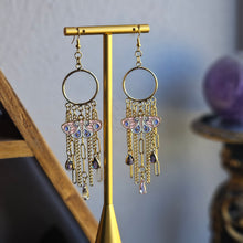Load image into Gallery viewer, Moth & Moon Chandelier Earrings
