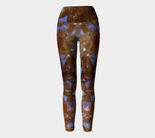 Load image into Gallery viewer, Citrine Crystal Fold Over Yoga Leggings