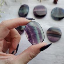 Load image into Gallery viewer, Rainbow Fluorite Worry Stone Crystals