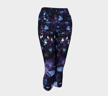 Load image into Gallery viewer, "Capris" Dark Purple Amethyst Fold Over Yoga Leggings