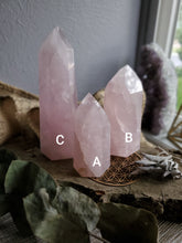 Load image into Gallery viewer, Natural Rose Quartz Towers