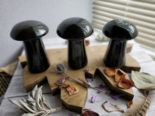 Load image into Gallery viewer, Gold Sheen Obsidian Carved Mushrooms