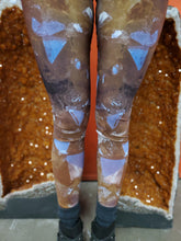 Load image into Gallery viewer, Citrine Crystal Fold Over Yoga Leggings