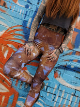 Load image into Gallery viewer, Citrine Crystal Fold Over Yoga Leggings