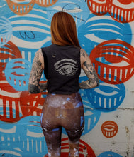 Load image into Gallery viewer, "Capris" Citrine Crystal Fold Over Yoga Leggings