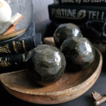 Load image into Gallery viewer, Mini Faceted Gold Sheen Obsidian Spheres