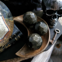 Load image into Gallery viewer, Mini Faceted Gold Sheen Obsidian Spheres